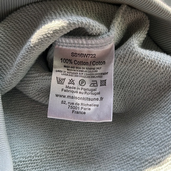 NWT Women’s Maison Kitsuné sweatshirt / Small / Powder blue - Picture 7 of 9
